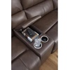 image:imageSignature Design by Ashley 5Piece Leather Power Reclining SectionalBrown