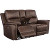 image:imageSignature Design by Ashley 5Piece Leather Power Reclining SectionalBrown