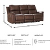 image:imageSignature Design by Ashley 5Piece Leather Power Reclining SectionalBrown