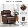 image:imageSignature Design by Ashley 5Piece Leather Power Reclining SectionalBrown