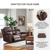 image:imageSignature Design by Ashley 5Piece Leather Power Reclining SectionalBrown