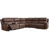 image:imageSignature Design by Ashley 5Piece Leather Power Reclining SectionalBrown
