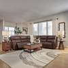 image:imageSignature Design by Ashley 5Piece Leather Power Reclining SectionalBrown