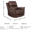 image:imageSignature Design by Ashley 5Piece Leather Power Reclining SectionalBrown