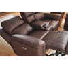 image:imageSignature Design by Ashley 5Piece Leather Power Reclining SectionalBrown