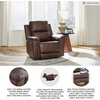image:imageSignature Design by Ashley 5Piece Leather Power Reclining SectionalBrown
