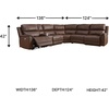 image:imageSignature Design by Ashley 5Piece Leather Power Reclining SectionalBrown