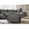 image:imageSignature Design by Ashley 5Piece Leather Power Reclining SectionalGrey