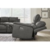 image:imageSignature Design by Ashley 5Piece Leather Power Reclining SectionalGrey
