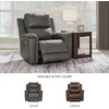image:imageSignature Design by Ashley 5Piece Leather Power Reclining SectionalGrey