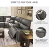image:imageSignature Design by Ashley 5Piece Leather Power Reclining SectionalGrey