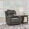 image:imageSignature Design by Ashley 5Piece Leather Power Reclining SectionalGrey