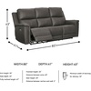 image:imageSignature Design by Ashley 5Piece Leather Power Reclining SectionalGrey