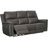 image:imageSignature Design by Ashley 5Piece Leather Power Reclining SectionalGrey