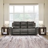 image:imageSignature Design by Ashley 5Piece Leather Power Reclining SectionalGrey