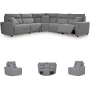 image:imageSignature Design by Ashley 5Piece Power Reclining Sectional Sofa GrayL Shape