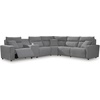 image:imageSignature Design by Ashley 5Piece Power Reclining Sectional Sofa GrayL Shape