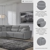 image:imageSignature Design by Ashley 5Piece Power Reclining Sectional Sofa GrayL Shape