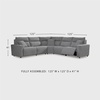 image:imageSignature Design by Ashley 5Piece Power Reclining Sectional Sofa GrayL Shape