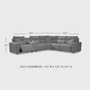 image:imageSignature Design by Ashley 5Piece Power Reclining Sectional Sofa GrayL Shape