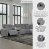 image:imageSignature Design by Ashley 5Piece Power Reclining Sectional Sofa GrayL Shape