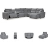 image:imageSignature Design by Ashley 5Piece Power Reclining Sectional Sofa GrayL Shape
