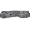 image:imageSignature Design by Ashley 5Piece Power Reclining Sectional Sofa GrayL Shape