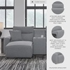 image:imageSignature Design by Ashley 5Piece Power Reclining Sectional Sofa GrayLeft Hand Facing