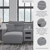 image:imageSignature Design by Ashley 5Piece Power Reclining Sectional Sofa GrayLeft Hand Facing