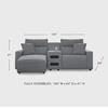 image:imageSignature Design by Ashley 5Piece Power Reclining Sectional Sofa GrayLeft Hand Facing