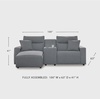 image:imageSignature Design by Ashley 5Piece Power Reclining Sectional Sofa GrayLeft Hand Facing