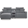 image:imageSignature Design by Ashley 5Piece Power Reclining Sectional Sofa GrayLeft Hand Facing