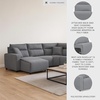 image:imageSignature Design by Ashley 5Piece Power Reclining Sectional Sofa GrayLeft U Shape