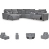 image:imageSignature Design by Ashley 5Piece Power Reclining Sectional Sofa GrayLeft U Shape