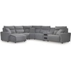image:imageSignature Design by Ashley 5Piece Power Reclining Sectional Sofa GrayLeft U Shape