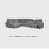 image:imageSignature Design by Ashley 5Piece Power Reclining Sectional Sofa GrayLeft U Shape