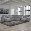 image:imageSignature Design by Ashley 5Piece Power Reclining Sectional Sofa GrayLeft U Shape