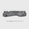 image:imageSignature Design by Ashley 5Piece Power Reclining Sectional Sofa GrayRight Hand Facing