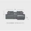 image:imageSignature Design by Ashley 5Piece Power Reclining Sectional Sofa GrayRight Hand Facing