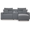 image:imageSignature Design by Ashley 5Piece Power Reclining Sectional Sofa GrayRight Hand Facing