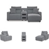 image:imageSignature Design by Ashley 5Piece Power Reclining Sectional Sofa GrayRight Hand Facing
