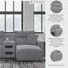 image:imageSignature Design by Ashley 5Piece Power Reclining Sectional Sofa GrayRight Hand Facing