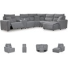 image:imageSignature Design by Ashley 5Piece Power Reclining Sectional Sofa GrayRight Hand Facing