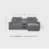 image:imageSignature Design by Ashley 5Piece Power Reclining Sectional Sofa GrayRight Hand Facing