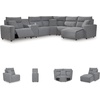 image:imageSignature Design by Ashley 5Piece Power Reclining Sectional Sofa GrayRight U Shape