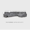 image:imageSignature Design by Ashley 5Piece Power Reclining Sectional Sofa GrayRight U Shape
