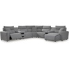 image:imageSignature Design by Ashley 5Piece Power Reclining Sectional Sofa GrayRight U Shape