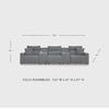 image:imageSignature Design by Ashley 5Piece Power Reclining Sectional Sofa GraySymmetrical