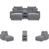 image:imageSignature Design by Ashley 5Piece Power Reclining Sectional Sofa GraySymmetrical