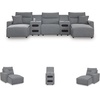 image:imageSignature Design by Ashley 5Piece Power Reclining Sectional Sofa GraySymmetrical